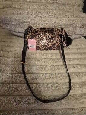 Juicy Couture Los Angeles California Leopard Print Magnifique Shoulder Bag